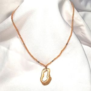 Healing Agate Beaded Pendant Necklace